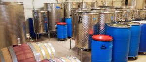 city scape winery production area