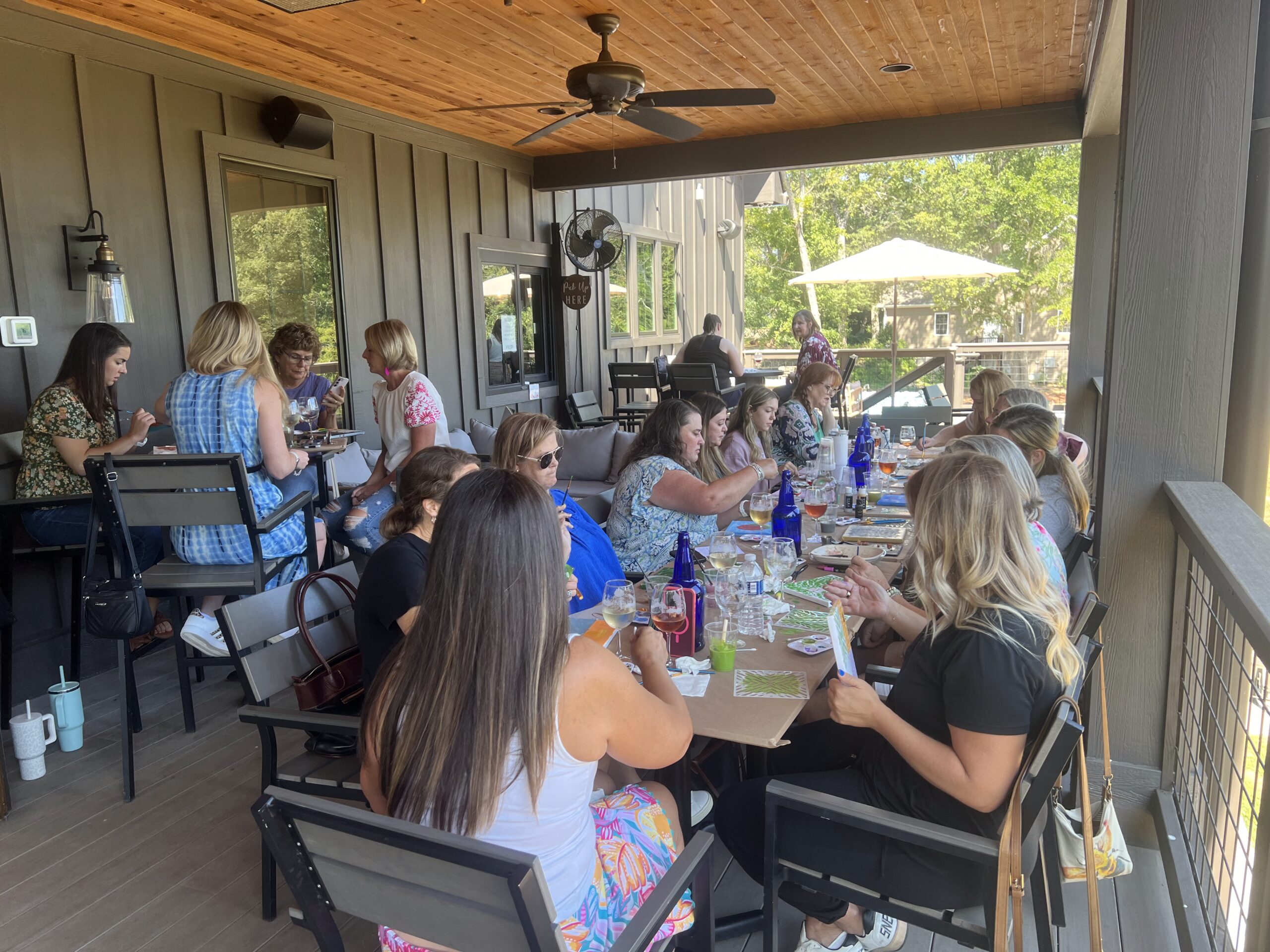 Sip and painting events at City Scape Winery in Greenville, SC.