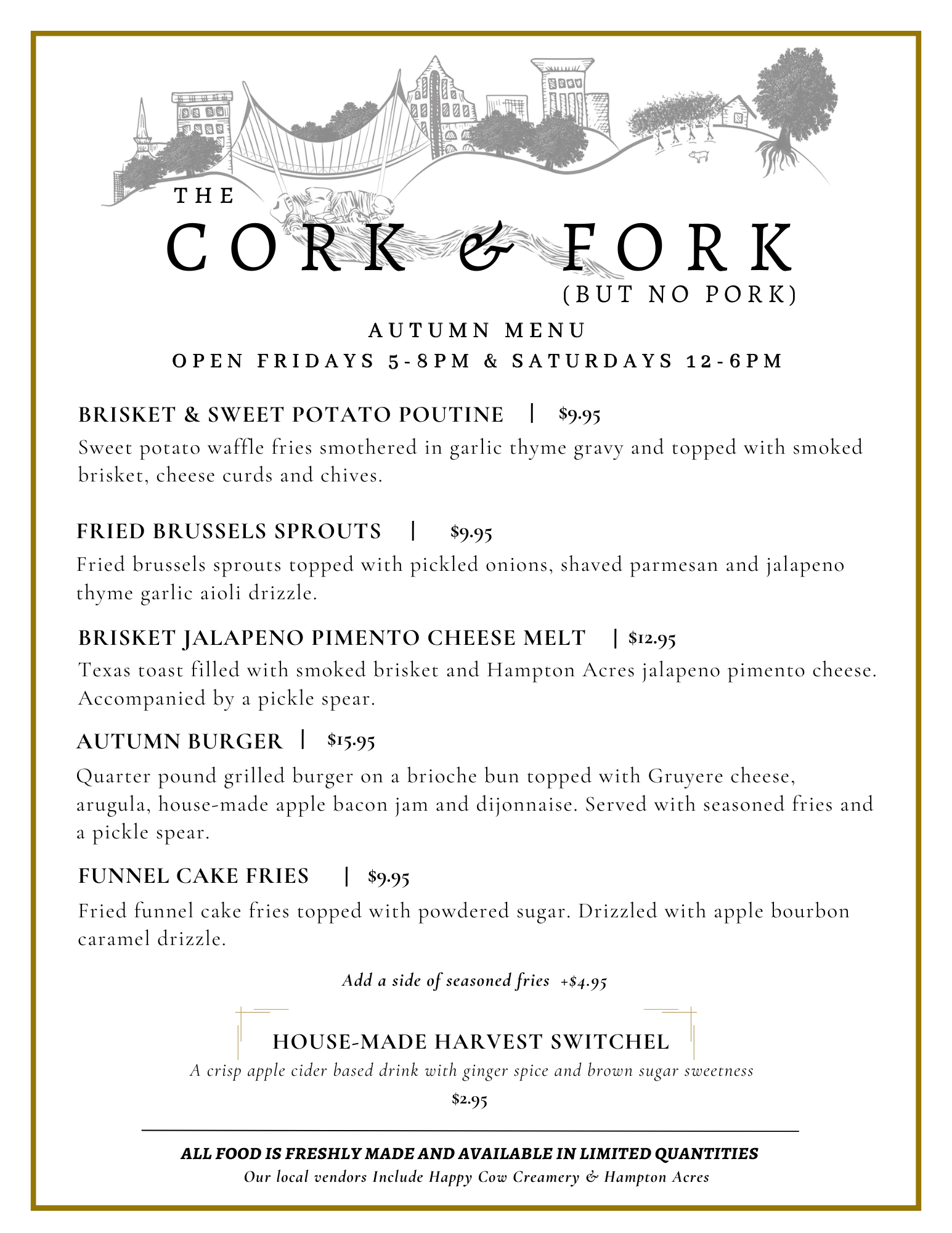 Autumn Food Truck Menu